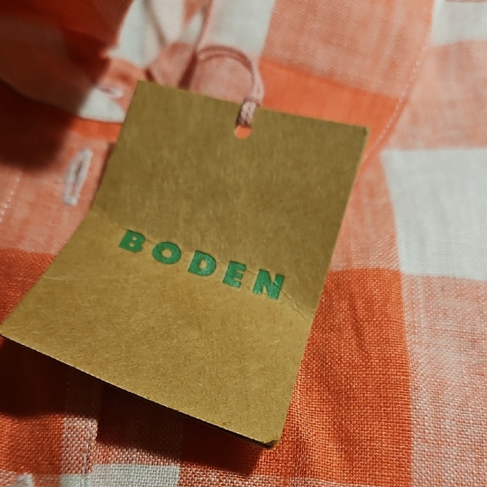 Boden Pink and White Gingham Maxi Shirt Dress - Picture 7 of 7